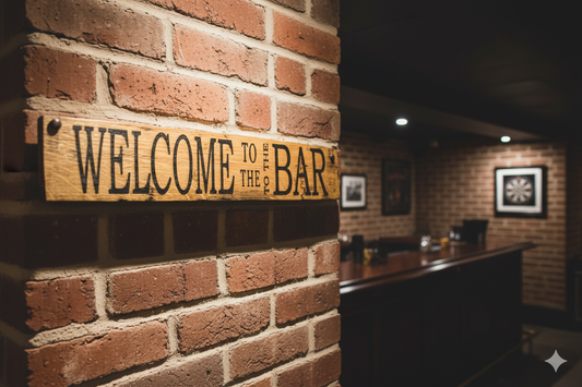'Welcome to the BAR' Stave Sign